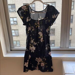 Floral Navy Blue Dress